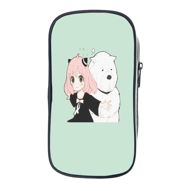 Семейный портативный пенал Spy X с героями мультфильмов Anya Forger, детская канцелярская сумка, большая вместительная сумка для хранения, школьная сумка-карандаш