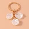 Fashion Pearl Shell Starfish Keychain Y2K Crystal Key Ring Pendants for Women Girls Handbag Decor DIY Summer Beach Jewelry Gifts