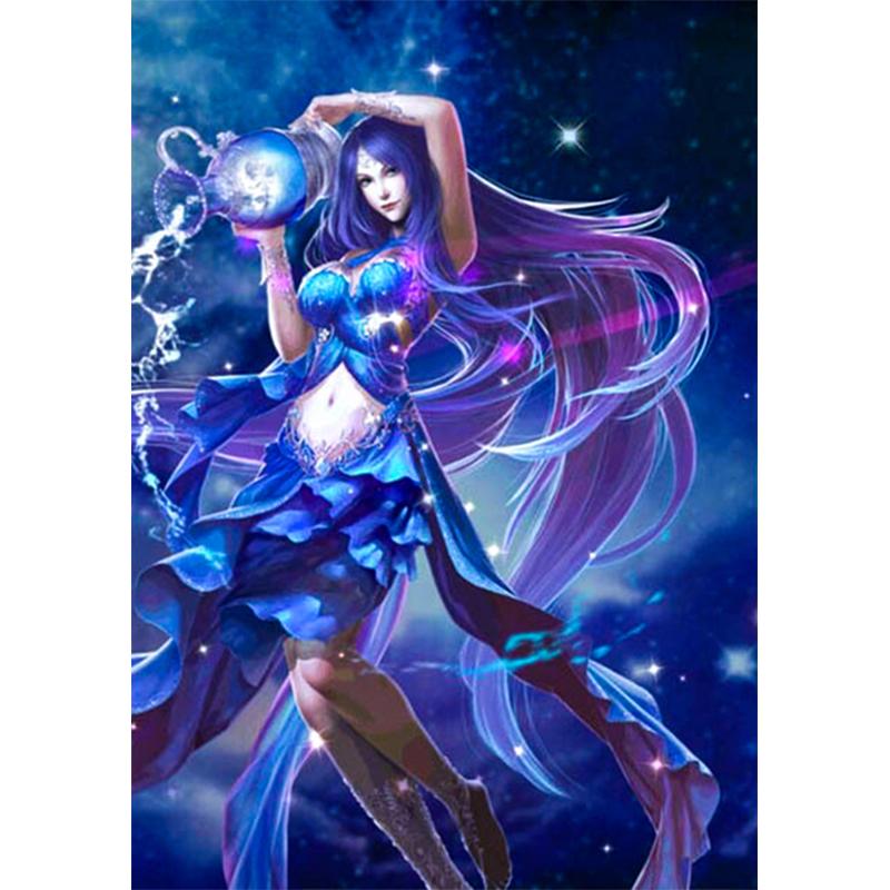 5D Diy алмазная живопись мультфильм женщина комплект для вышивки крестом полная круглая дрель вышивка мозаика художественная картина живого декора