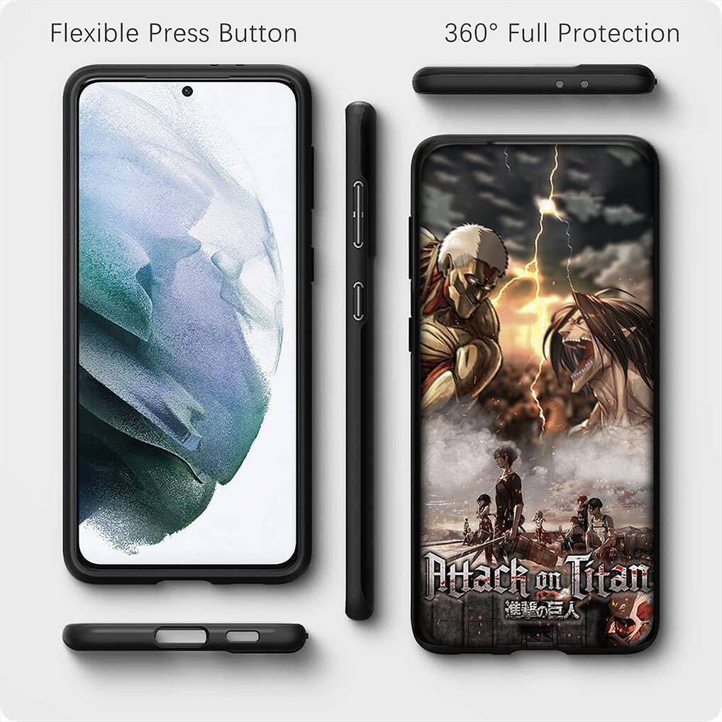 for iPhone 17 16 15 Xiaomi Poco F7 F8 X7 X6 C85 C75 M8 Redmi Note 14 13 12 8 Pro Max 14C 13C A3 A4 Phone Case Cartoon Attack on Titan Eren Jaeger Levi