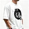 Unisex Casual Short Sleeve Tee Modal Soft Fabric Retro Scooter Couple Graphic Print Loose Oneck Streetwear Daily Tops