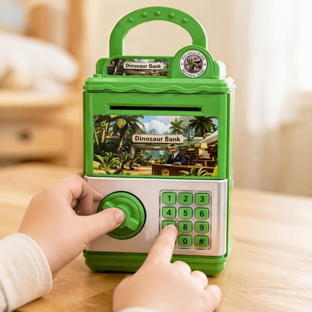 Password Lock Fingerprint Piggy Bank Cartoon Coin Deposit Box Savings Box Cash Safe Savings Box