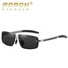 Polarized Fashion Men's Sunglasses Metal Night Vision Square Frame Driving Sunglasses