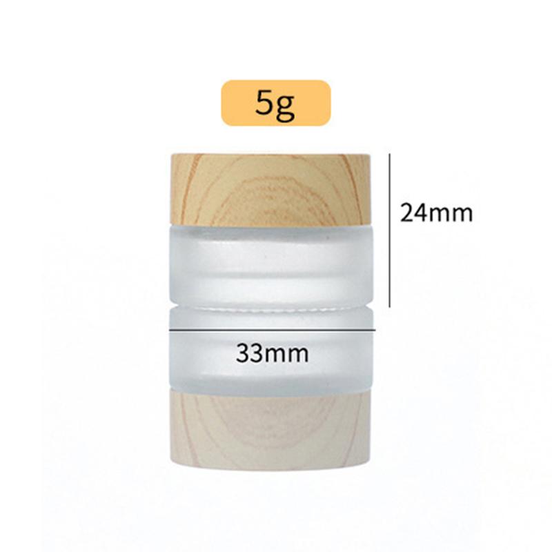 5G-100G Frost Glass Cream Bottle с деревянной крышкой портативная пустая бутылка для ухода за кожей гель сыворотка контейнер косметический дозатор инструмент