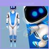 Костюм для косплея Astro Bot Полиэстеровый комбинезон для игрового мероприятия, наряд для переодевания