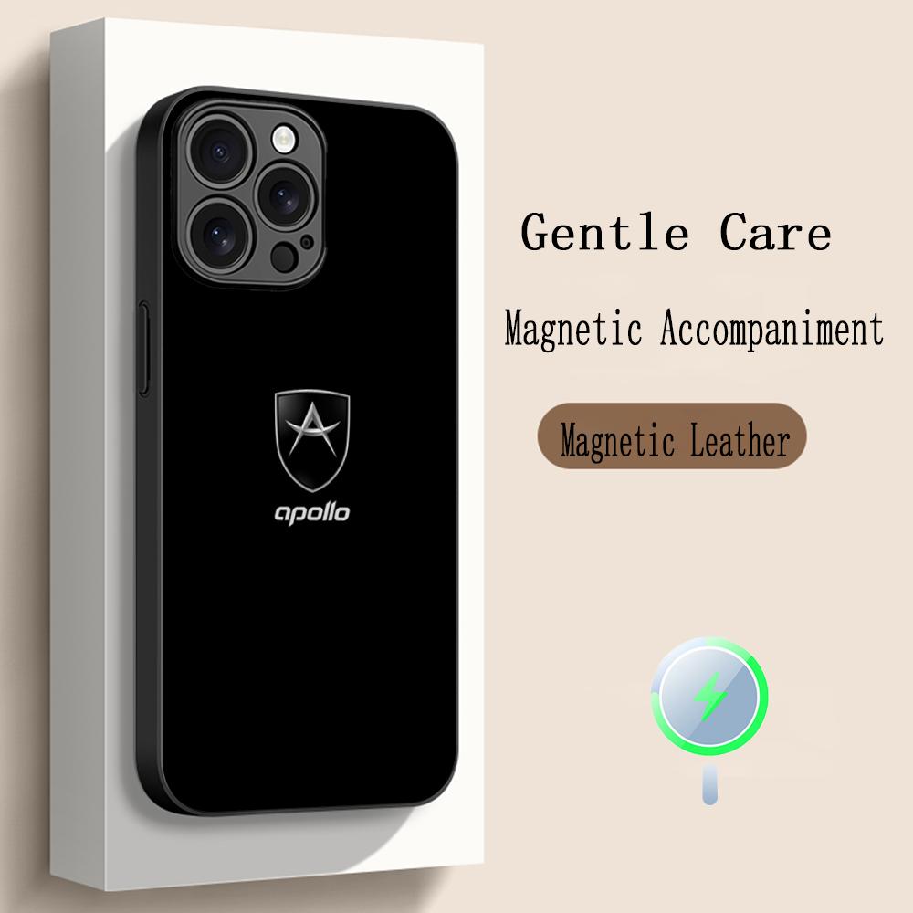 Apollo IE Автомобиль крутой спортивный автомобиль Чехол для телефона Для iPhone 17 16 15 14 13 12 Plus Pro Max Высококачественный Люксовый Magsafe Овечья кожа