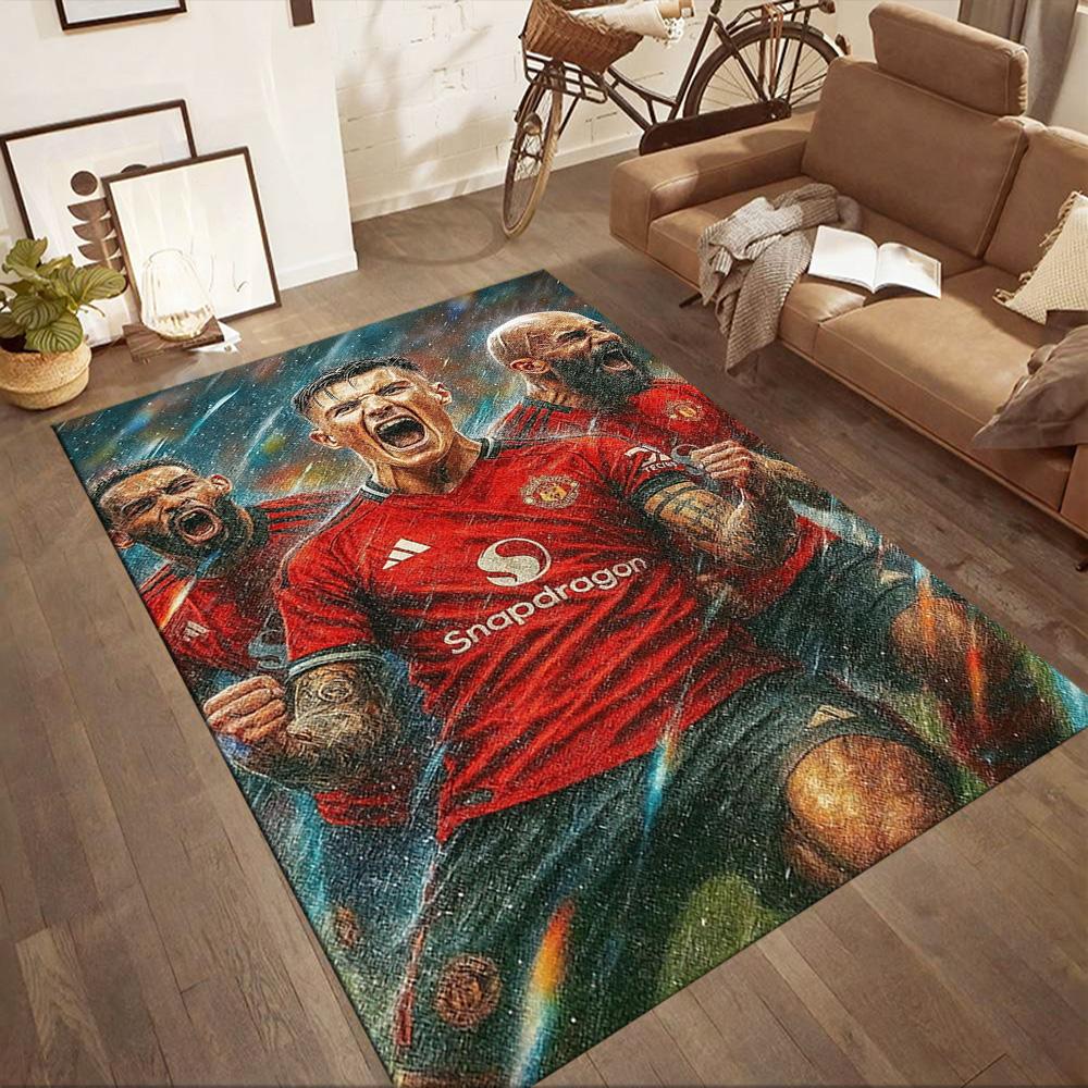 Manchester Floor Mat Design For Dining Room Living Rooms Game Room Kitchen Antislip Carpet Office Home Decor Perfect Gift For Friends Family