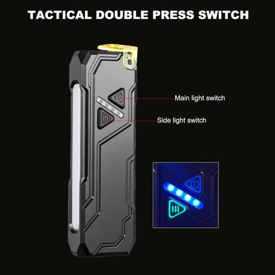 Rgb светодиодный фонарик с клипсой, магнитными режимами, регулируемый, 680 люмен