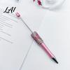 Fun Office Supplies Diamond Beadable Pens Bling Rhinestone Beaded DIY Plastic Bead Pen Crystal Gift for Women Shaft Black Ink Ballpoint Pens