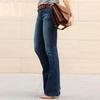 Women's Washed Micro Denim Jeans Distressed High Stretch Plus Size Casual Pants
