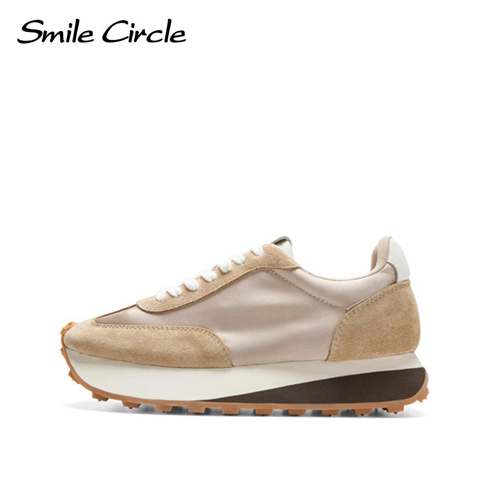 Модные женские кроссовки на шнуровке, высокие кроссовки, удобные повседневные туфли с толстой подошвой