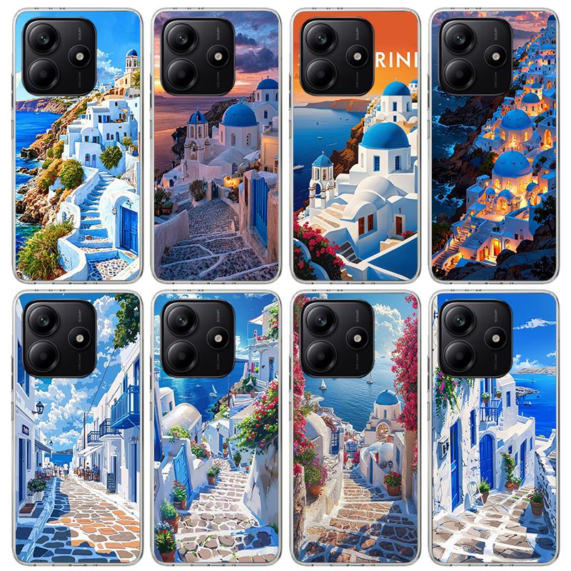 Greece In Summer Santorini Phone Case For Xiaomi Redmi Note 15 14 14S 13 12S 12 Pro Plus 11S 11 10S 10 4G Cover 11E 11T 5G Print