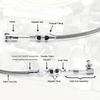 24" Univeral Throttle Cable Kit Stainless Steel Braided Adjustable Automotive Accelerator Cable Covering Locking Kit