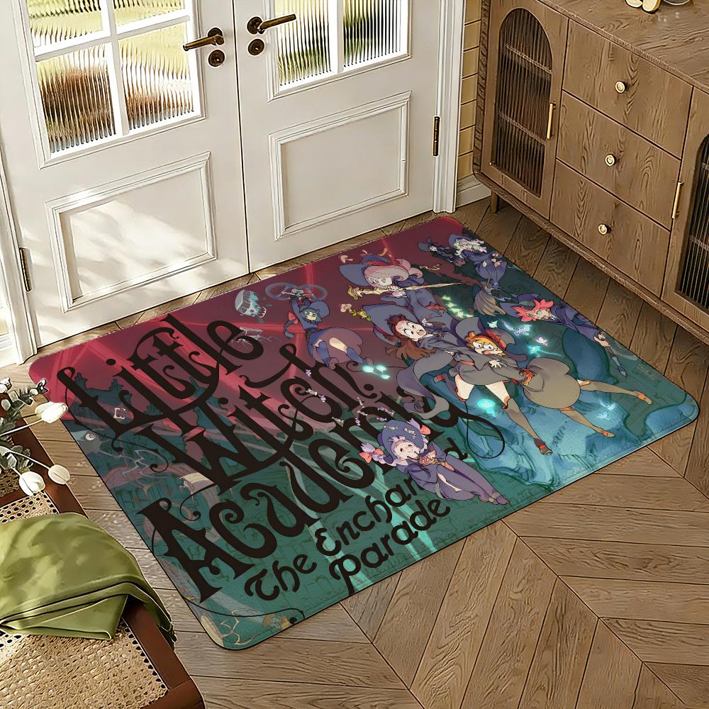 Little Witch Academia Floor Mat Soft Thickened Absorbent Non-Slip Bedroom Living Room Door Mat Home Decor Flannel Rugs