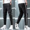 Мужские узкие эластичные повседневные брюки, спортивные брюки больших размеров, повседневные прямые брюки