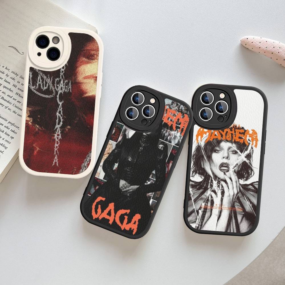 Чехол для телефона Lady Gaga Альбомы Для IPhone 16 15 14 13 12 11 Pro Max Plus Мягкая кожаная крышка