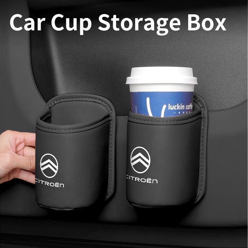 Кожаный держатель для стакана в двери автомобиля для Citroen C3 C4 C5 C1 C2 Berlingo Celysee Xsara Picasso - Органайзер для хранения напитков