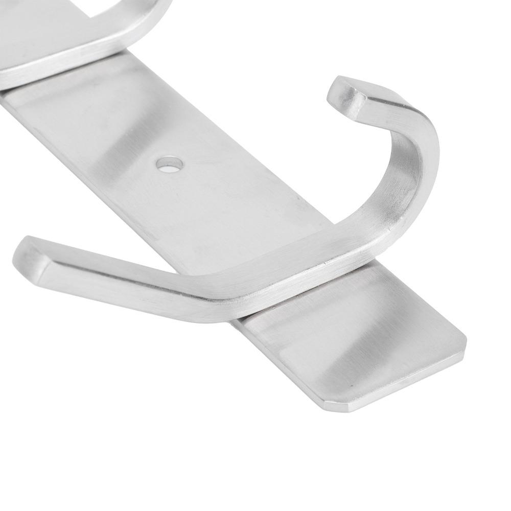Stainless Steel Coat Hook Silver Coat Hanger Practical Towel Rack Home Office