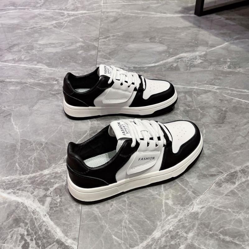 Белые туфли Женская обувь Весна и осень Новые Ins Супер популярная универсальная спортивная обувь Повседневная спортивная обувь на плоской подошве на шнуровке