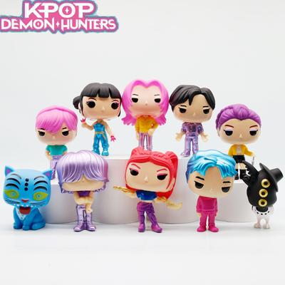10 шт./комплект Милые Фигурки Охотников на Демонов K-pop Серия Группа Главных Героев Модель Сороки Аниме Игра Кукла Модель Декор для Дома