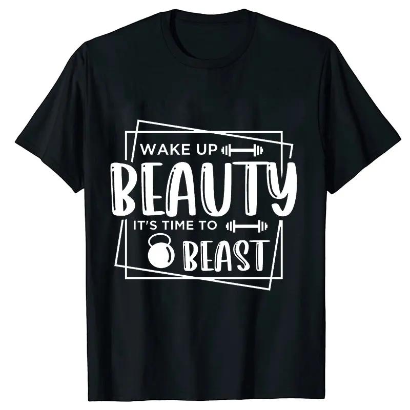 Men's T-shirts Gym Life Shirt Funny Workout Tshirts Motivational Positive Quote Clothing Exercise Fitness Tee Shirt Clothes