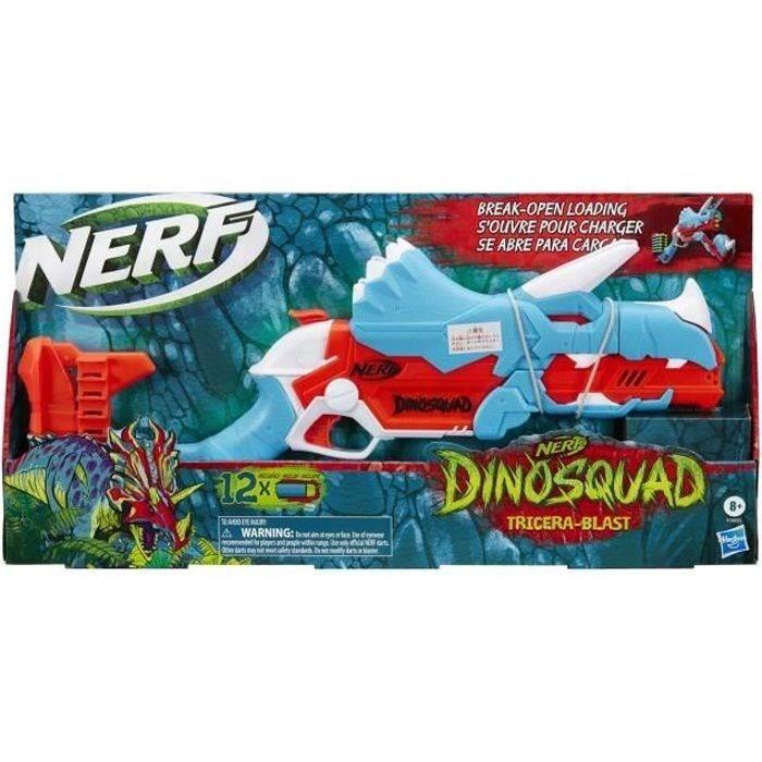NERF - DinoSquad - Бластер Tricera-blast - 3 стрелы - 12 стрел NERF - внешний вид трицератопса