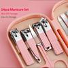 14 Piece Deluxe Manicure & Pedicure Set Pink And Blue Stainless Steel Nail Scissors, Clippers, Ear Digging Spoon for Men & Women