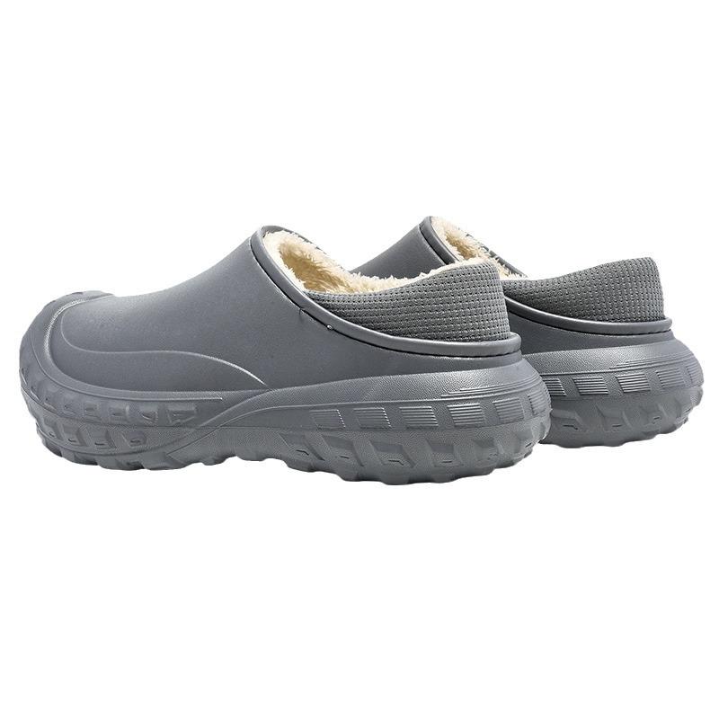 Winter New Thickened Heightening Cotton Shoes Non-slip Niche Velvet Outdoor Cotton Slippers Men's Shoes Large Size