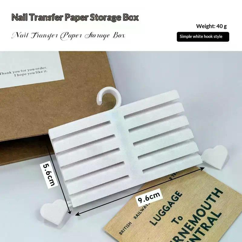 Colorful 10 Grid Nail Art Foil Organizer Box for Professional Transfer Paper Storage Compact Display Home Salon Setup