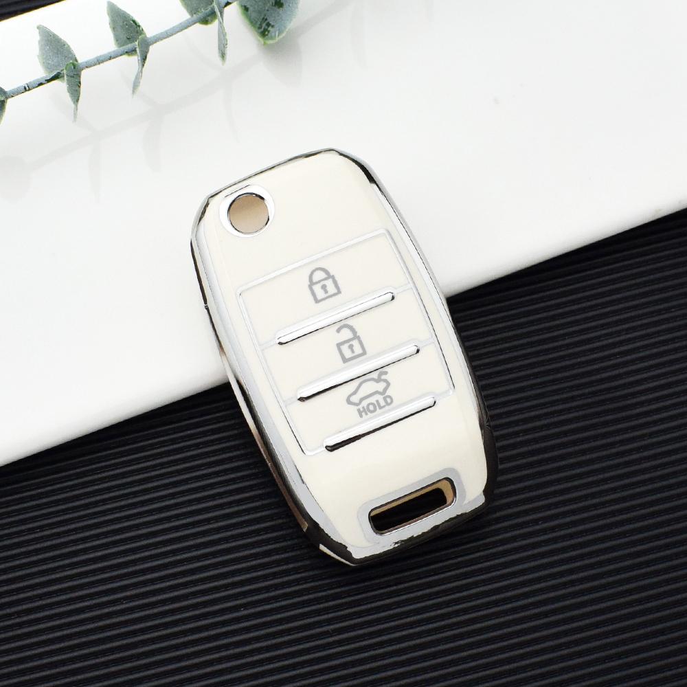 3 Buttons TPU Car Key Case Cover Shell Fob for KIA RIO 3 K2 K3 K4 K5 Sportege Picanto Optima Soul Ceed Sorento Forte Stinger Cerato
