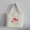 Trendy Polyester Tote Bag With Cute Embroidery Ideal For Daily Use And School