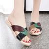 Женские тапочки разных цветов, уличные тапочки на плоской подошве, летние повседневные сандалии для прогулок с открытым носком для мамы