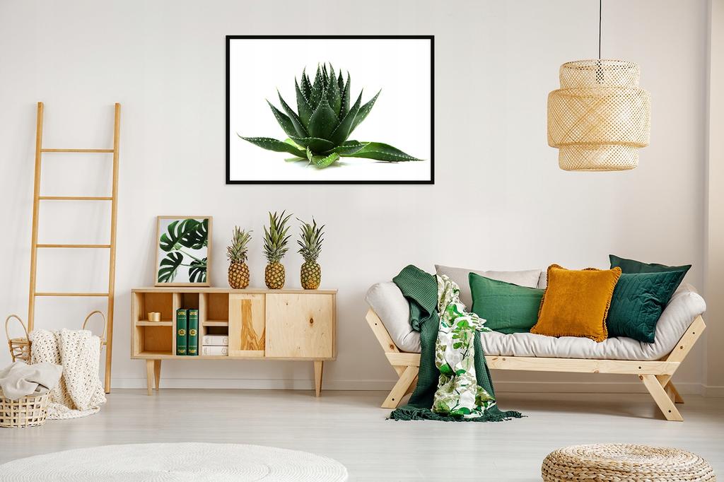 Obraz plakat w ramie 53x73 cm liście p1056