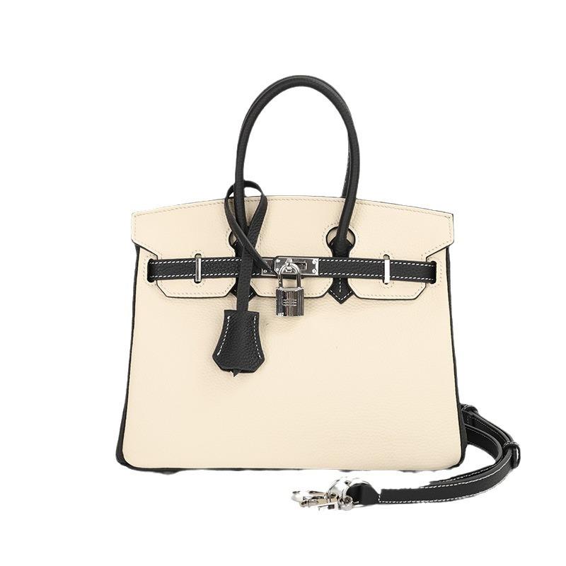 2025 Summer Women's Color Block Handbag - Trendy Platinum Shoulder & Crossbody Bag in European & American Fashion Style.