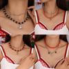 Christmas Tree & Wreath Necklace Set: Elegant European & American Fashion Clavicle Chain Jewelry