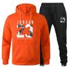 Модный Худи с Велюром Мужской Женский Свободный Комплект