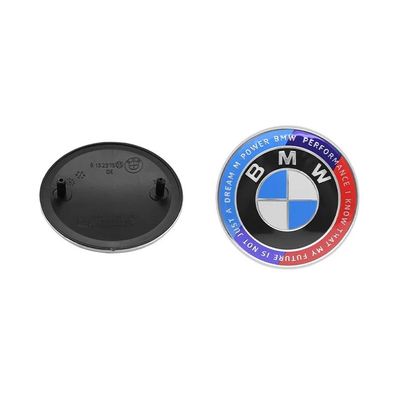 For BMW M E46 E90 E60 74mm 82mm For BMW M Power I3 F94 F97 F15 F98 F95 F92 G08 E34 F91 F16 G30 G20 Hood Emblem Car Front Bonnet Logo Trunk Cover Badge