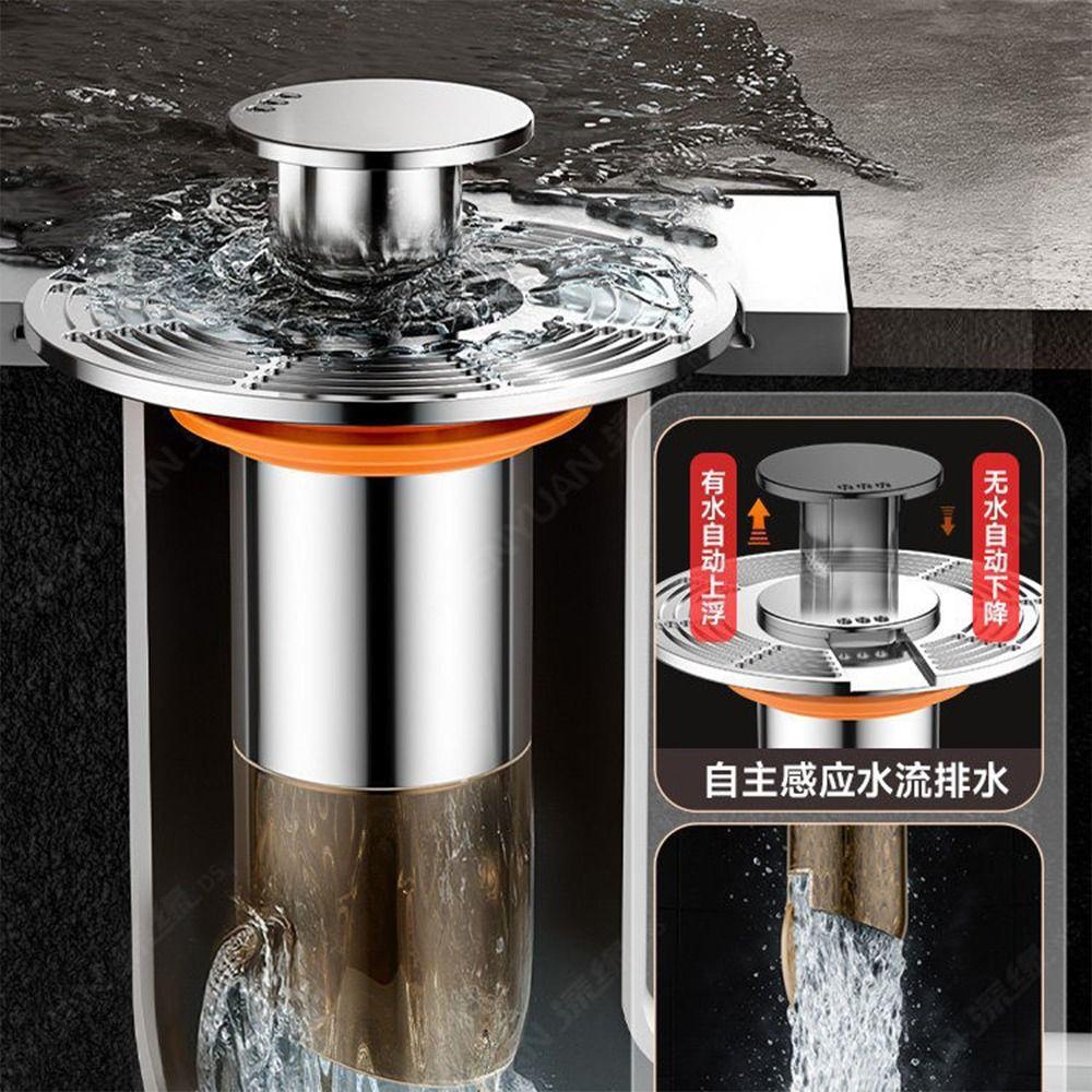 ABS Automatic Drainage Floor Drain Insect-proof Drain Filter Strainer Bathroom Drainage