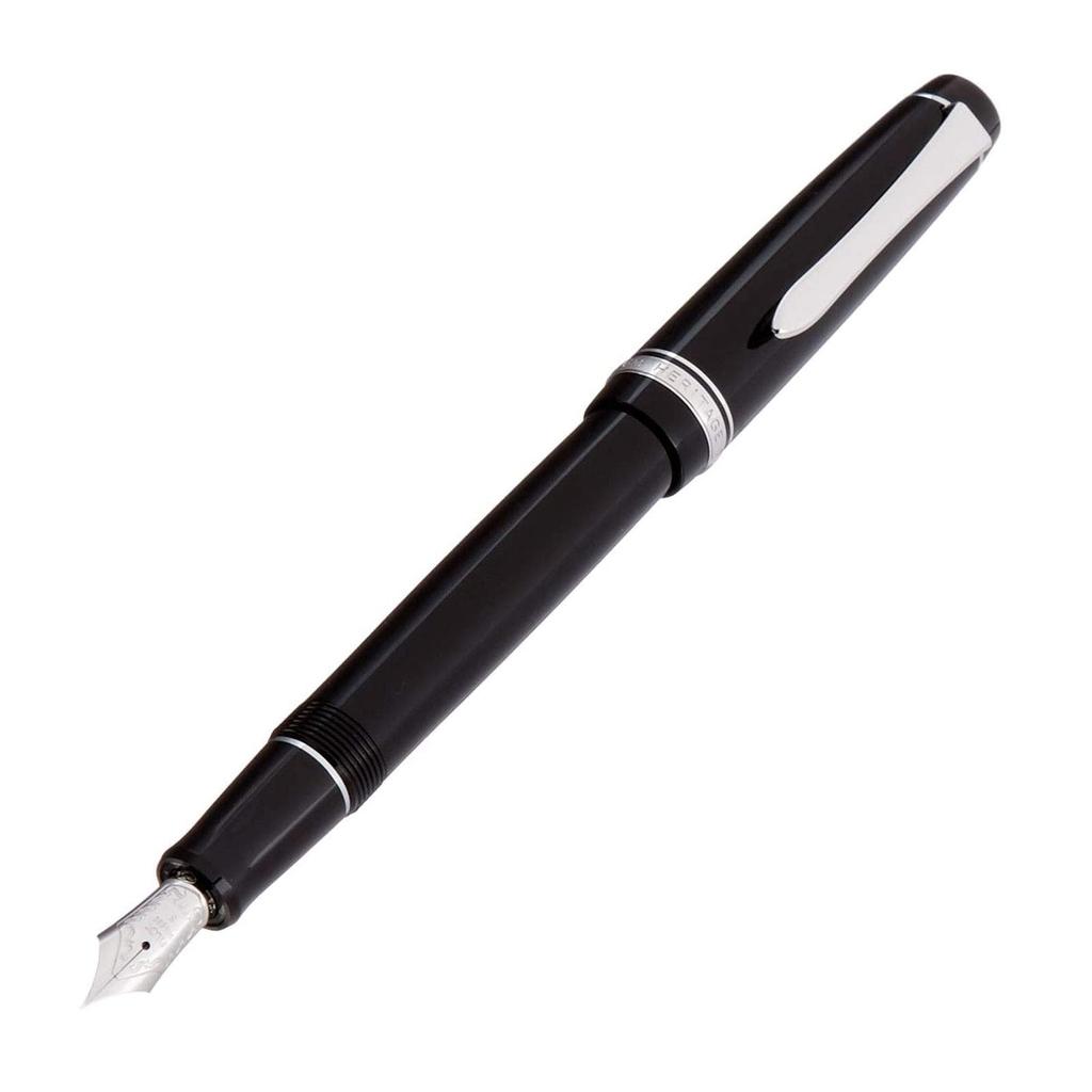Pilot Fountain Pen Custom Heritage 91 Medium Fine Black FKVHN-12SR-BFM