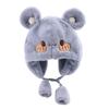 Winter Warm Baby Hats Toddler Earflap Bear Hat with Soft Ball Unisex Infant Snow Cap Fleece Warm Hemming Caps for Newborn