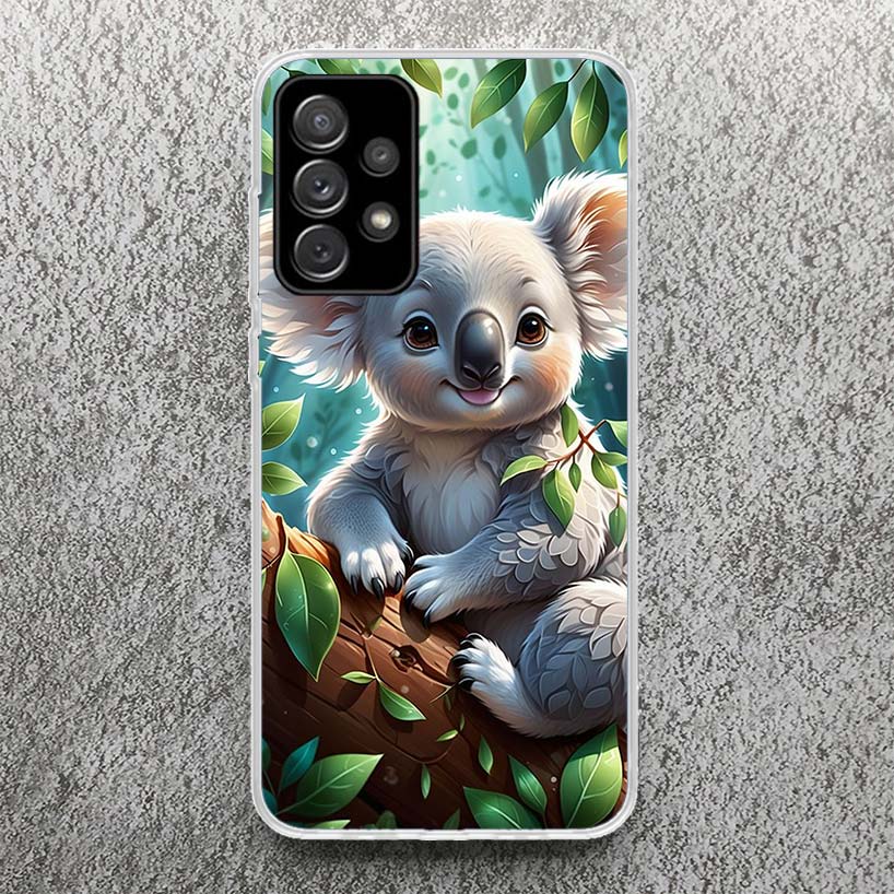 Koala Kawaii Cute Animal Print Soft Case for Samsung A51,A50,A21S,A70,A71 Phone Shell A31,A41,A10,A20E,A30,A40,A6,A7,A8,A9 Cover