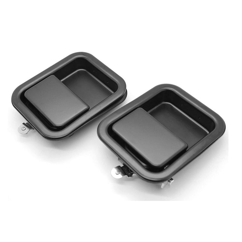 M31K-Metal Front Exterior Door Handle Set Full Door Type 55176382AE 55176383AE for 1987-2006 Jeep Wrangler TJ L YJ