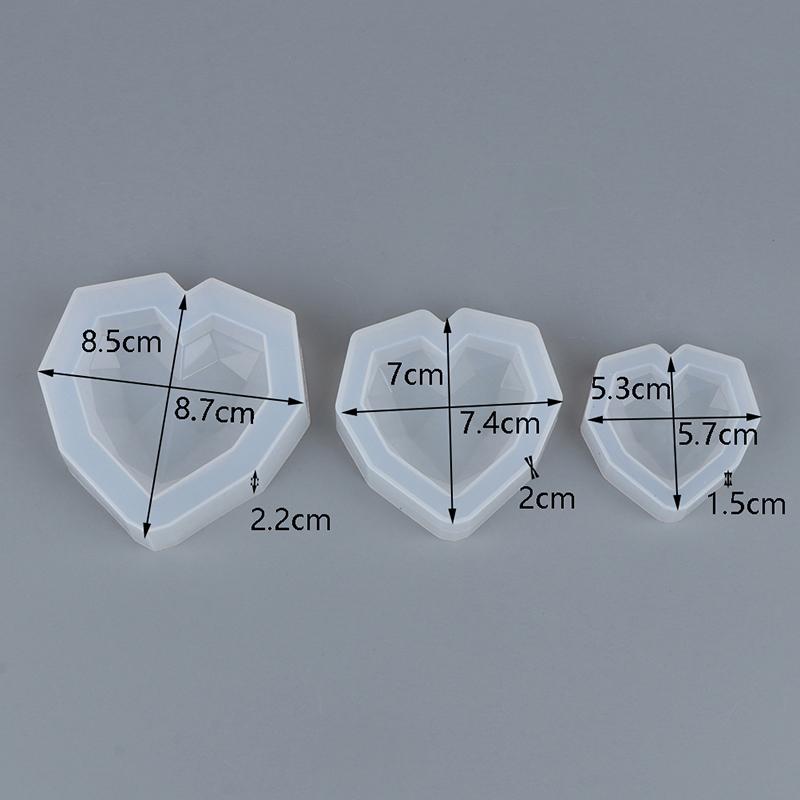 1 шт. 3D Love Heart Design силиконовая форма для торта алмазные формы для мыла инструмент для украшения