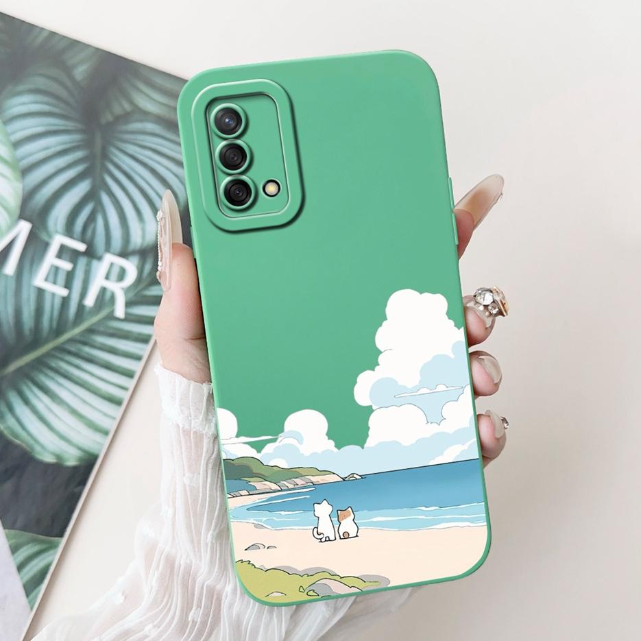 For Oppo A74 4G Case Oppo A54 A94 Stylish Candy Painted Cover Shockproof Phone Cases For Oppo A94 A 54 74 OppoA54 OppoA74 Bumper