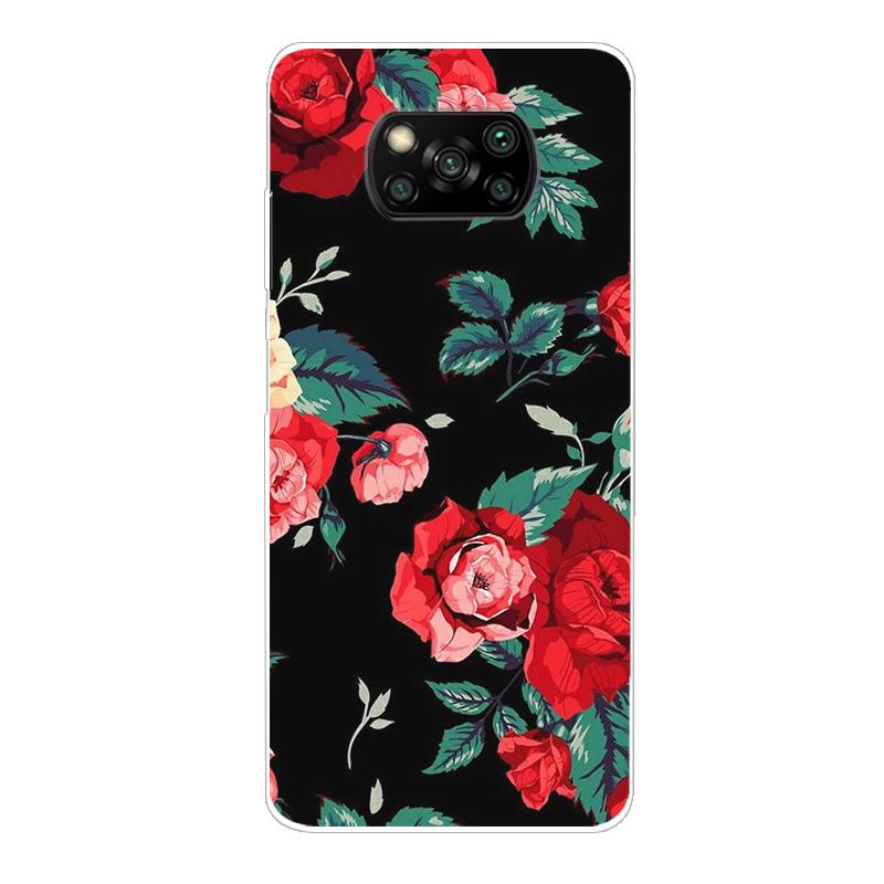 Чехол для Xiaomi Poco X3 NFC ТПУ Силикон Мягкий Мультяшный Прозрачный Чехол для Poco X3 Pro Чехол для Телефона PocoX3 Pro Global Прозрачный Coque