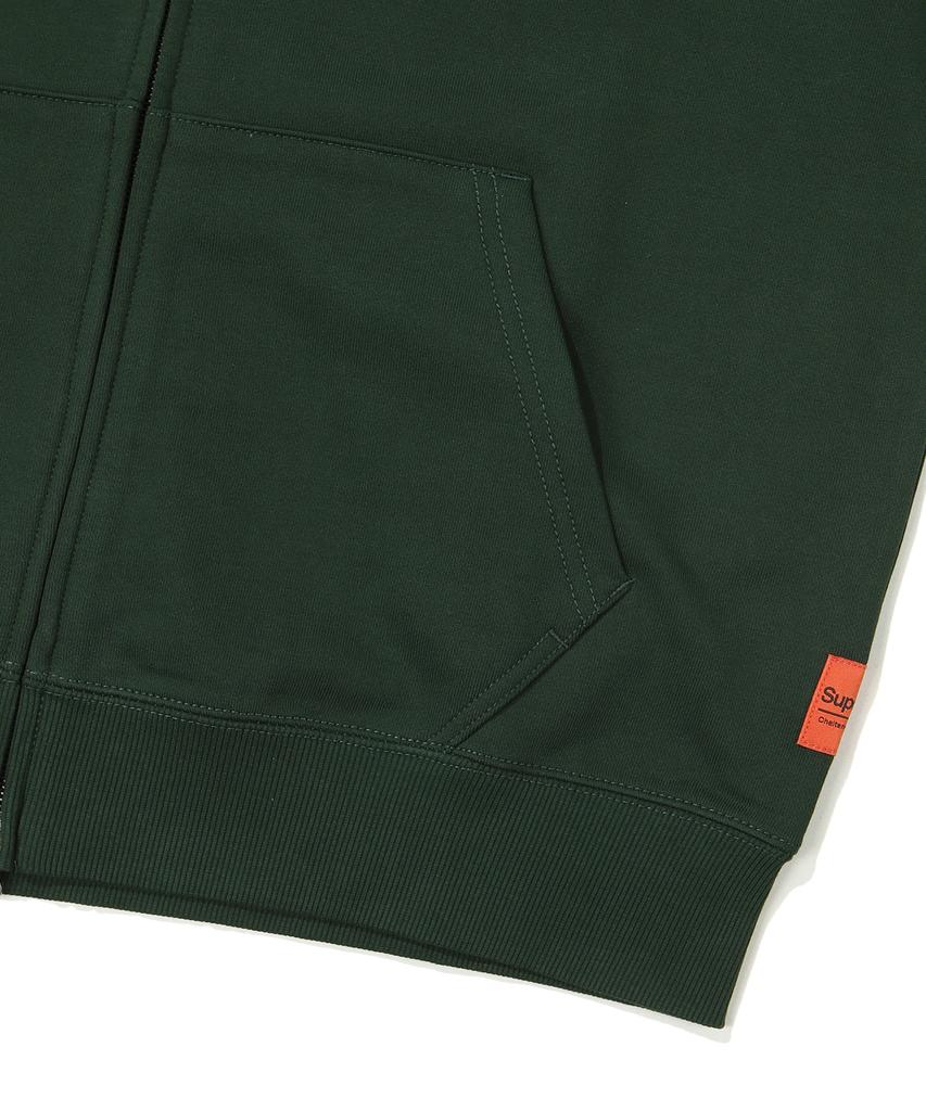 Худи Superdry Core с большим логотипом и двухсторонней молнией, цвет Хаки