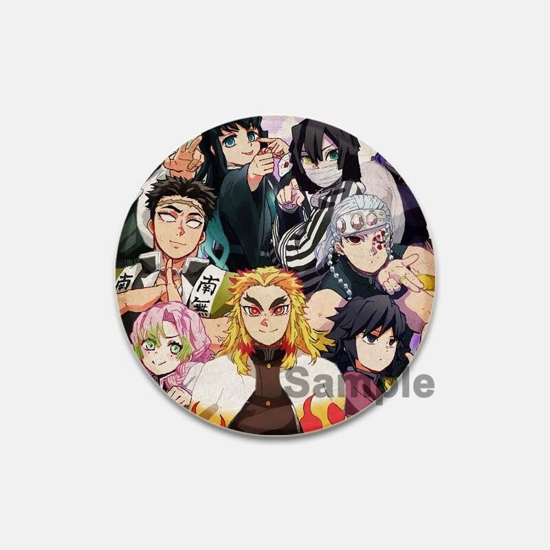 Убийца демонов: Kimetsu No Yaiba, булавки для лацканов, милые аниме-значки для одежды, сумки, шляпы, декоративные броши с героями мультфильмов, женские украшения