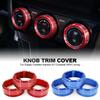 3Pcs/Set Car Styling AC Adjustment Knob Decorative Ring For Subaru Forester Impreza XV Crosstrek WRX Levorg Auto Accessories