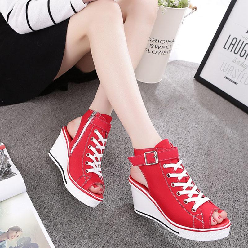 Женские сандалии 2024 года, женские босоножки на танкетке и платформе, удобные женские сандалии с открытым носком, повседневная летняя спортивная обувь Sandalias