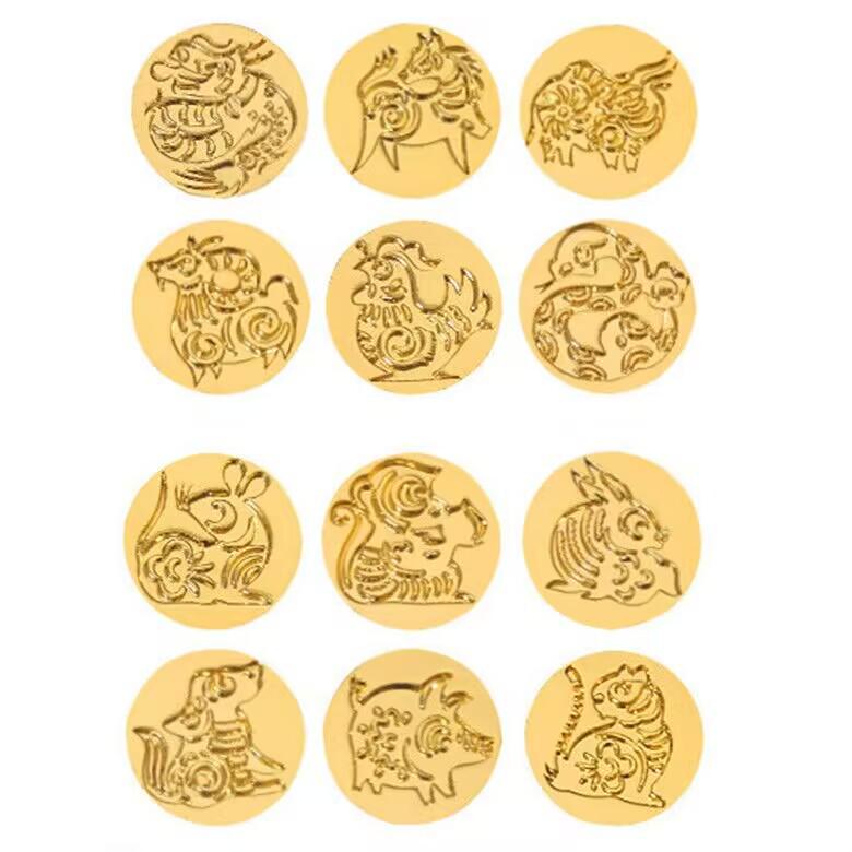 Светящиеся восковые печати с пятилистным клевером и звездой - разноцветные, 100 шт.